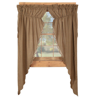 Cedar Ridge Scalloped Prairie Gathered Curtains - 72x84 - 840528186530