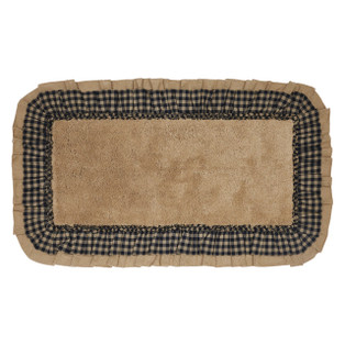 Burlap Natural With Black Check Bath Mat - 48x27 - 810055898053