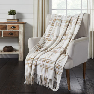 Wheat Plaid Woven Throw - 840233900735