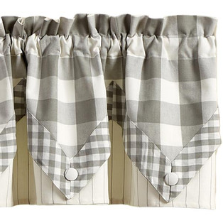 Wicklow Check Dove Valance - Point 72x15 - 762242036765