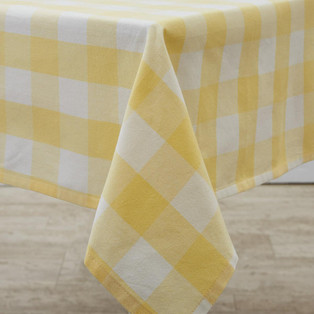 Wicklow Check Yellow Tablecloth - 762242036277