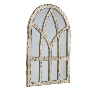Cathedral Distressed Wood Mirror - 762242043749