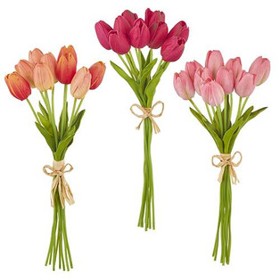 Real Touch Tulip Bundle - Red/Orange 15" - 400000660202