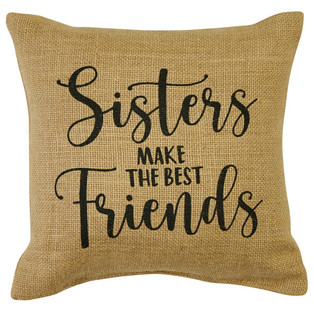 Sisters Make Friends Sentiment Pillow - 10x10 - 762242040311