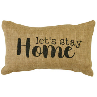 Let's Stay Home Sentiment Pillow - 7x12 - 762242040359