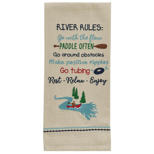 River Rules Embroidered Dishtowels - Set of 2 - 762242028753