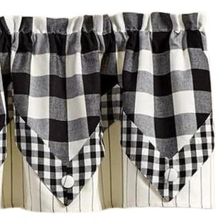 Wicklow Check Black & Cream Valance - Point 72x15 - 762242036741
