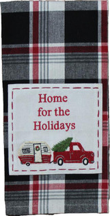 Winter Plaid Dishtowels - Home For The Holidays Set of 2 - FINAL SALE - NO RETURNS - 648558022145