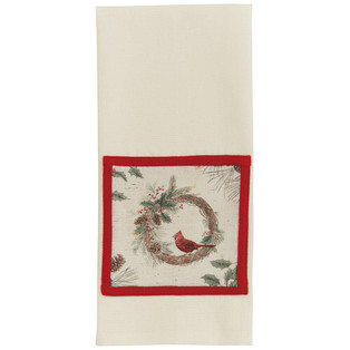 Wild & Beautiful Holiday Cardinal Patch Dishtowels - Set of 2 - 762242045996