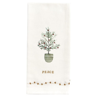 Rustic Christmas Peace Dishtowels - Set of 2 - 762242042704