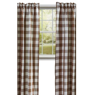 Wicklow Check Brown & Cream Panels - 72x84 - 762242060593