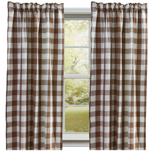 Wicklow Check Brown & Cream Panels - 72x63 - 762242060609