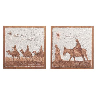 Holy Family & Wise Men Wall Art - Set of 2 - FINAL SALE - NO RETURNS - 04889353974