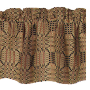 Marshfield Jacquard Barn Red Valance - 72x15.5 - Country Village