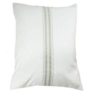 Grain Sack Stripe Sage Lumbar Pillow Cover - 15x27 - 648558020363