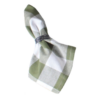 Buffalo Check Sage Napkins - Set of 6 - 648558020295