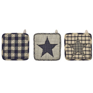 My Country Patchwork Pot Holders - Set of 3 - 840233925035