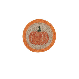 Harvest Blessings Pumpkin Natural Stencil Coasters - Set of 6 - 840233935980