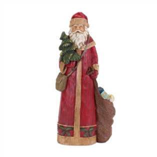 Santa With Bag and Tree - Resin 13" - 400000721439