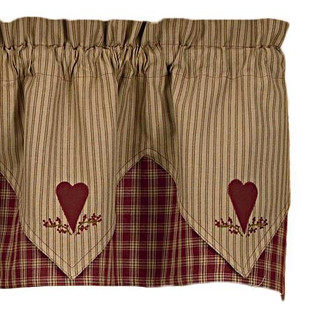 Sturbridge Wine Heart Valance - Point 72x15 - 762242255449