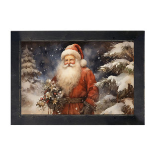 Winter Night Santa - Black Frame 25x15 - 400000711539