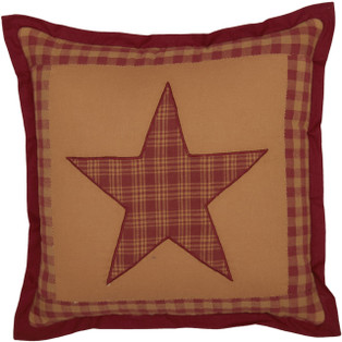 Ninepatch Star Pillow - Quilted 12x12 - 840528189432