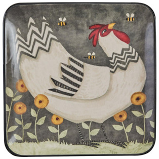 My Little White Hen Salad Plates - Set of 4 - 762242062771