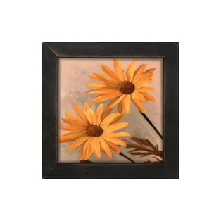 White Flower Truck - Black Frame 14x14 - Country Village Shoppe