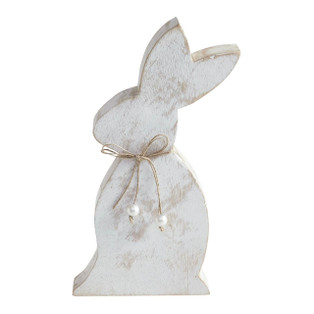 Spring In Bloom Wooden Bunny Silhouette - 11" - 840233938424