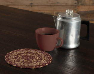 Burgundy Tan Jute Kitchen & Dining Collection -