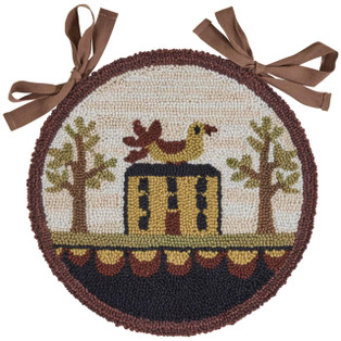 Bless Our Home Hooked Chair Pads - Set of 2 14.5" - 762242071629