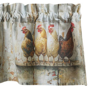Four Chickens In A Row Valance - 60x14 - 762242079533