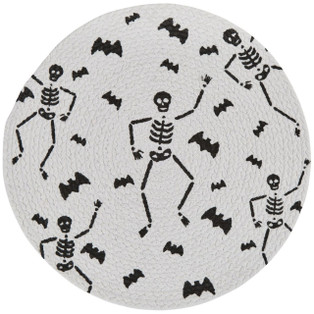Skeleton Round Placemats - Set of 2 - 762242058064