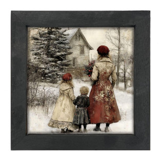 A Winter Visit - Black Frame 14x14 - 400000738772