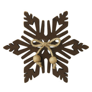 Dark Wooden Snowflake - 7.75x7.75 - 840233945880
