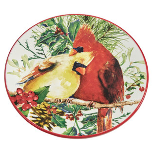 Holiday Cardinal Love Dessert Plates - Set of 4 - 762242077843