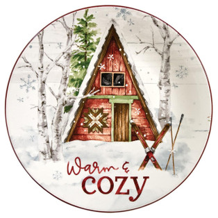 Snowflake Lodge Salad Plates - Cabin Set of 4 - 762242078185