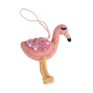Flamingo Felt Ornaments - Set of 2 - 762242079045