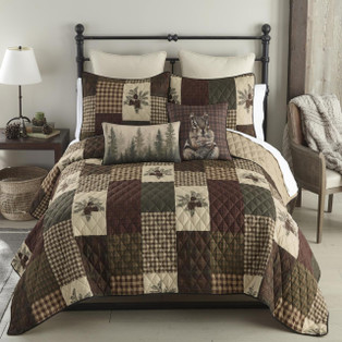 Pine Panels Quilt Set - With Shams -