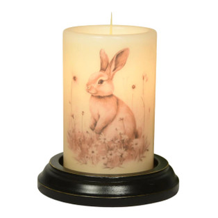 Candle Sleeve - Neutral Sketched Bunny Vanilla - 400000741475