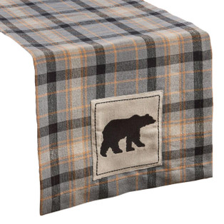 Black Oak Table Runners - Plaid Bear Patch -