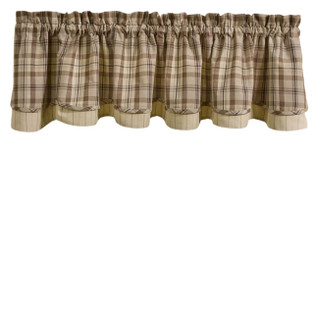 Plains Lined Layered Valance - Plaid 72x16 - 762242083745