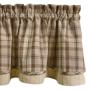 Plains Plaid Lined Layered Valance - 72x16 - 762242083745