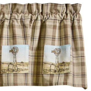 Plains Plaid Lined Patch Valance - 60x14 - 762242083752