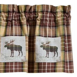North Haven Plaid Lined Patch Valance - 60x14 - 762242084551