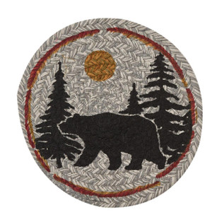 Albemarle Black Bear Trivets - Braided Set of 2 8" - 762242085633