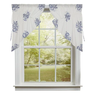 Lydia Blue Prairie Gathered Curtains - 72x36 - 840233903033