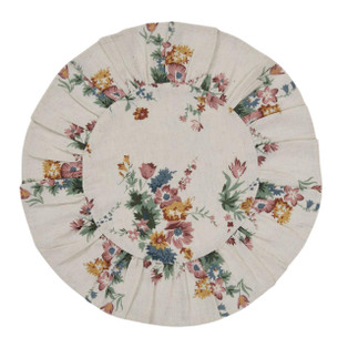 Rosehill Cottage Ruffled Placemats - Round Floral Set of 6 - 840233953953