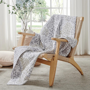 English Forest Natural  Quilted Throw - 400000751665