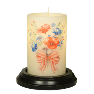 Candle Sleeve - Patriotic Bouquet Bow Vanilla - 400000758053